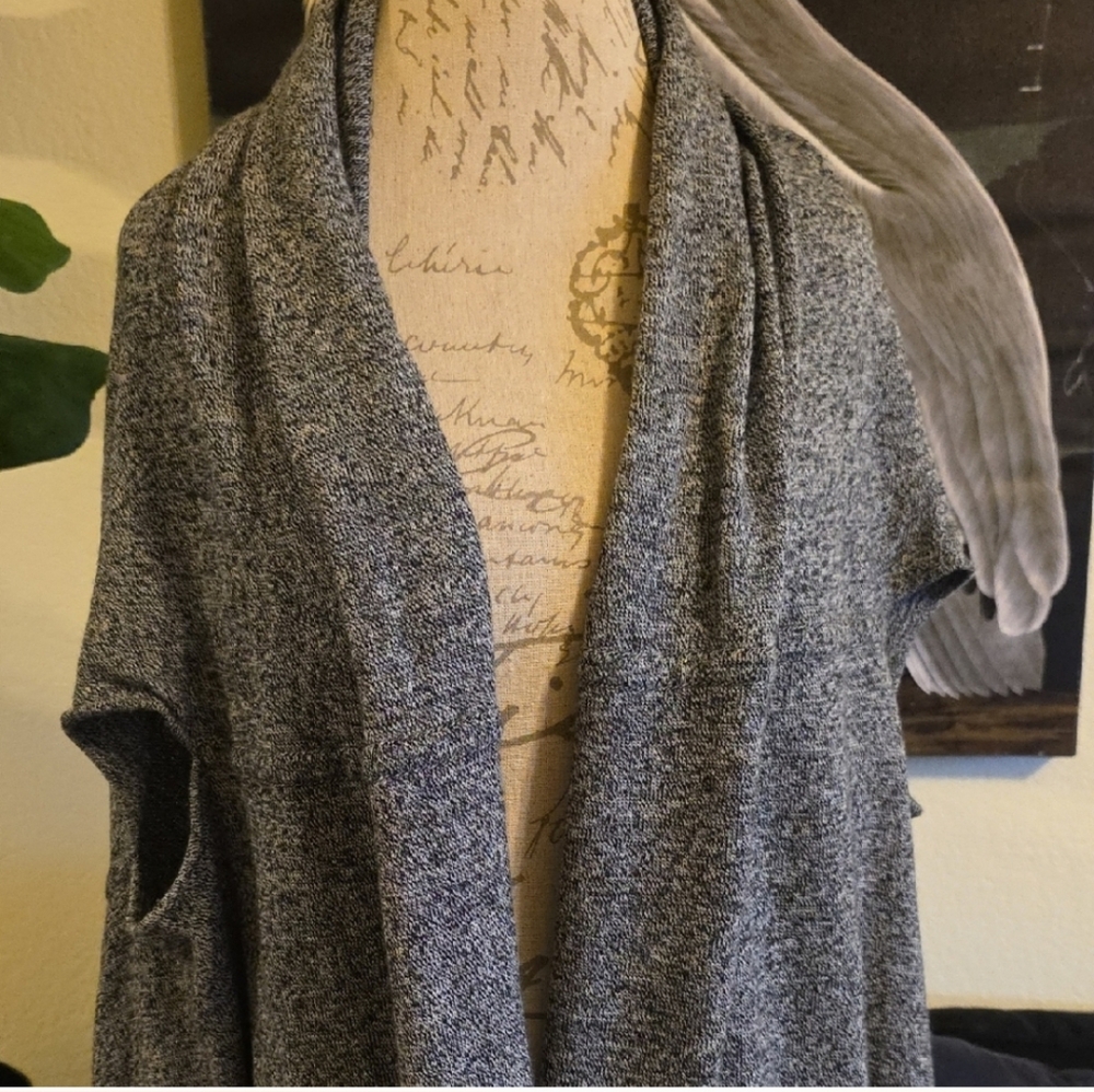 Lululemon Live Freely Charcoal Open Front Cardigan